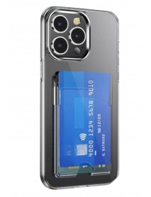 Mr.Casse iPhone 16 Pro Max ile Uyumlu Kartlıklı, Darbeye Dayanıklı (Shockproof) Şeffaf Kılıfı