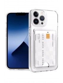 Mr.Casse iPhone 16 Pro Max ile Uyumlu Kartlıklı, Darbeye Dayanıklı (Shockproof) Şeffaf Kılıfı