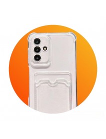 Mr.Casse Samsung Galaxy A05s İle Uyumlu Kartlıklı, Darbeye Dayanıklı (Shockproof) Şeffaf Kılıfı
