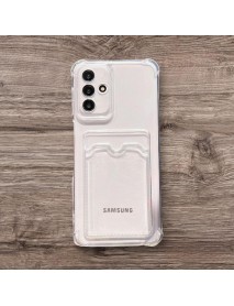 Mr.Casse Samsung Galaxy A24 İle Uyumlu Kartlıklı, Darbeye Dayanıklı (Shockproof) Şeffaf Kılıfı