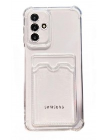 Mr.Casse Samsung Galaxy A25 İle Uyumlu Kartlıklı, Darbeye Dayanıklı (Shockproof) Şeffaf Kılıfı