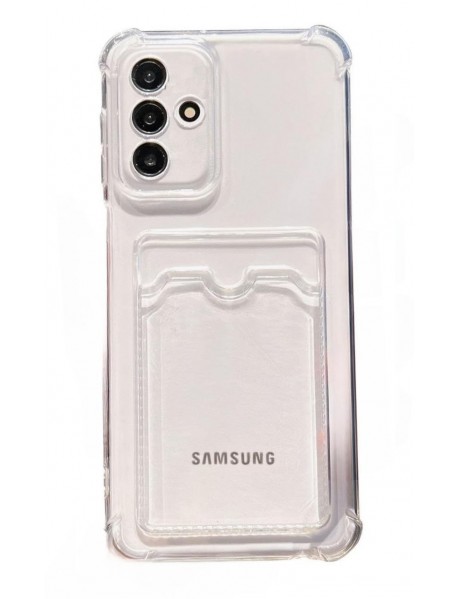 Mr.Casse Samsung Galaxy A35 İle Uyumlu Kartlıklı, Darbeye Dayanıklı (Shockproof) Şeffaf Kılıfı