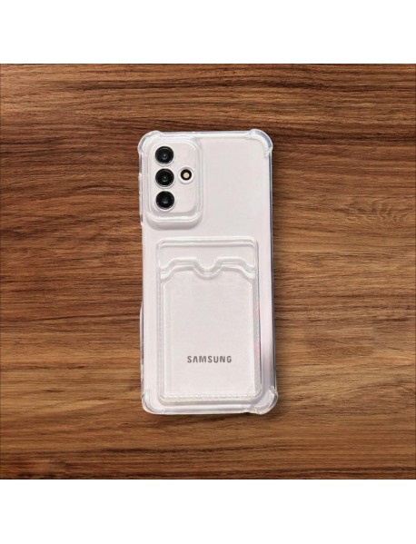 Mr.Casse Samsung Galaxy A35 İle Uyumlu Kartlıklı, Darbeye Dayanıklı (Shockproof) Şeffaf Kılıfı