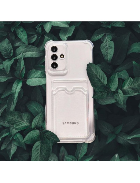 Mr.Casse Samsung Galaxy A35 İle Uyumlu Kartlıklı, Darbeye Dayanıklı (Shockproof) Şeffaf Kılıfı